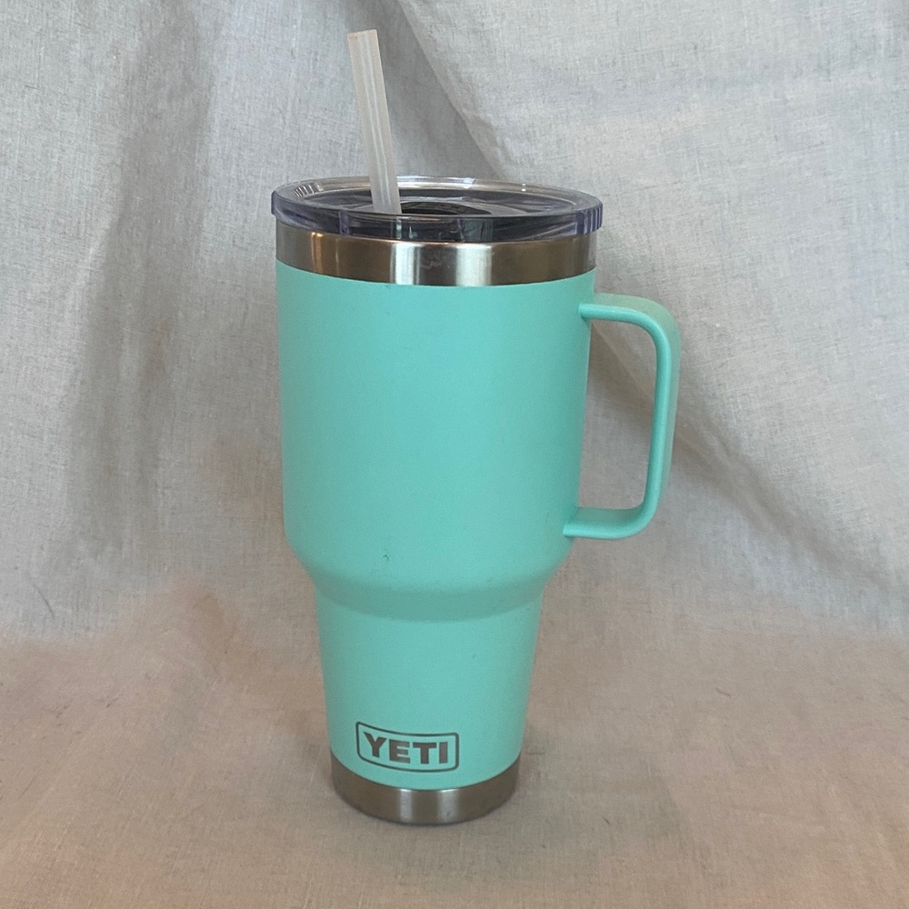 30 oz Yeti Rambler Travel Tumbler with Handle - Mint Green